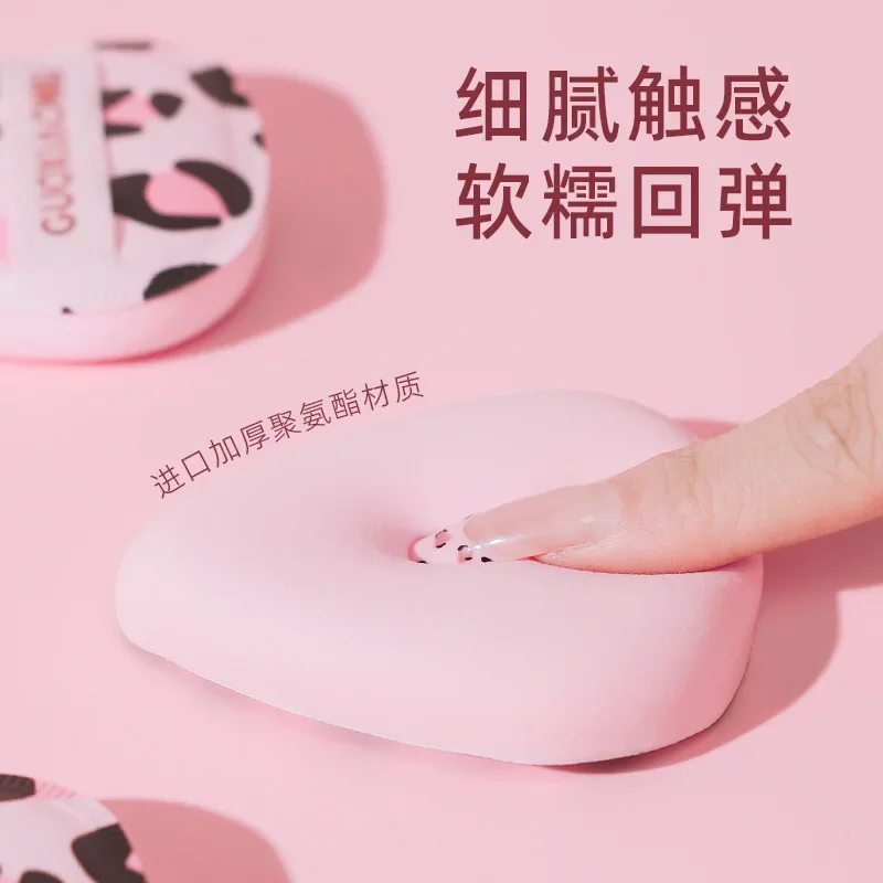 GUOXIAONIU Powder Leopard Egg Puff Chocolate Air Cushion Flocking Thumb Puff Loose Powder Wet & Dry No Powder Eating 2