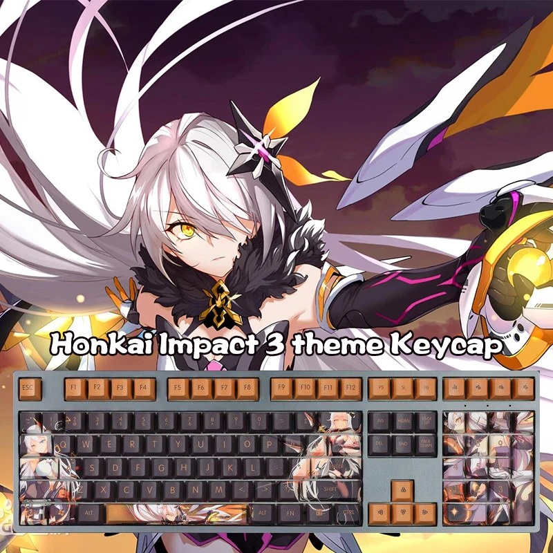 

Шапочка для клавиатуры Honkai Impact 3 с тематикой аниме, аксессуары для косплея, украшение клавиатуры s Herrscher of The Void, высота вишни Pbt