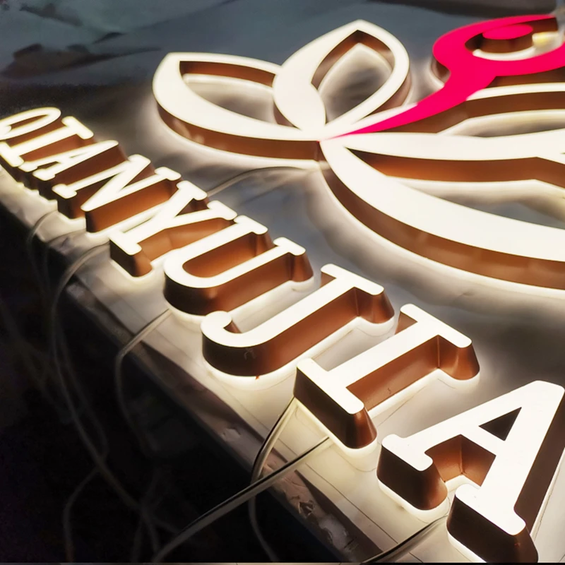3D Banners Signboard Outdoor Acrylic Letter For Store Channel Letters 3D Led Shop Letters