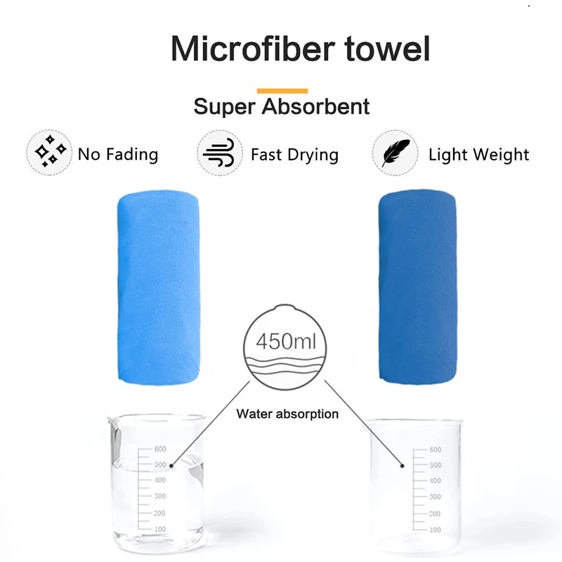 Microfiber Travel Fast Drying Towels Set Quick Dry Towel 4 Size Pack of Lightweightfor Camping Beach Gym Backpacking Sports 2