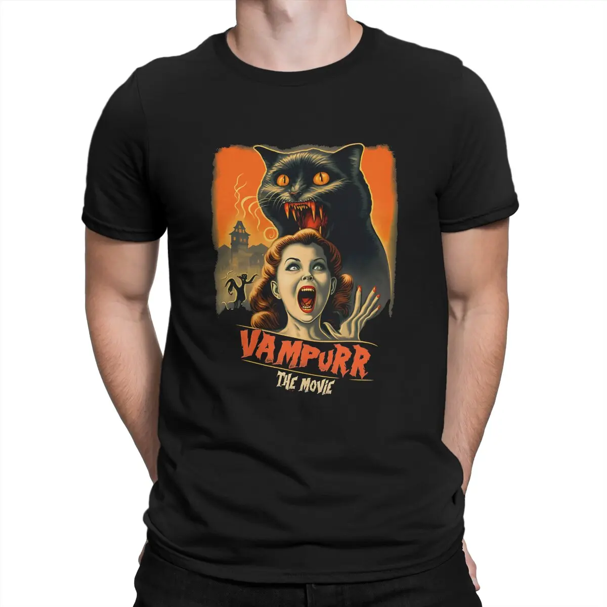 

Футболки Vampurr с рисунком из фильма, мужская хлопковая модная футболка с круглым вырезом, возврат Vampurr, футболка с коротким рукавом, топы с рисунком