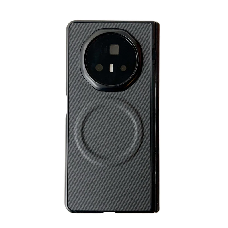 Luxury Carbon Fiber Pattern PU Leather Folding Wireless Charging Case
