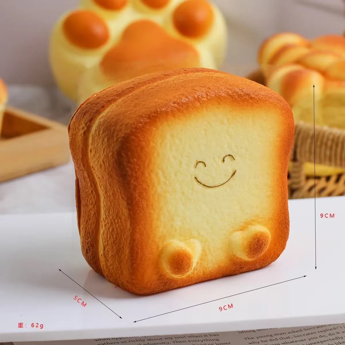 1 Stück Cartoon Slow-Rebound Simulationsfigur, Niedliche Schildkröte Croissant, Stressabbau-Modell, Deko-Accessoire für Zuhause – Detail 5