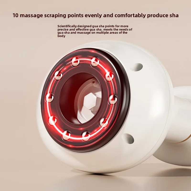 Electric EMS Body Massager with LCD Display Gua Sha Cupping Massage Hot Compress Lymphatic Drainage Fat Burning Muscle Relief