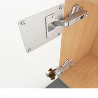 สแตนเลสบานพับสี่เหลี่ยมแผ่นซ่อมแผ่นยึดพร้อมสกรูยึดสําหรับตู้เสื้อผ้าตู้ครัวตู้หนังสือ 1