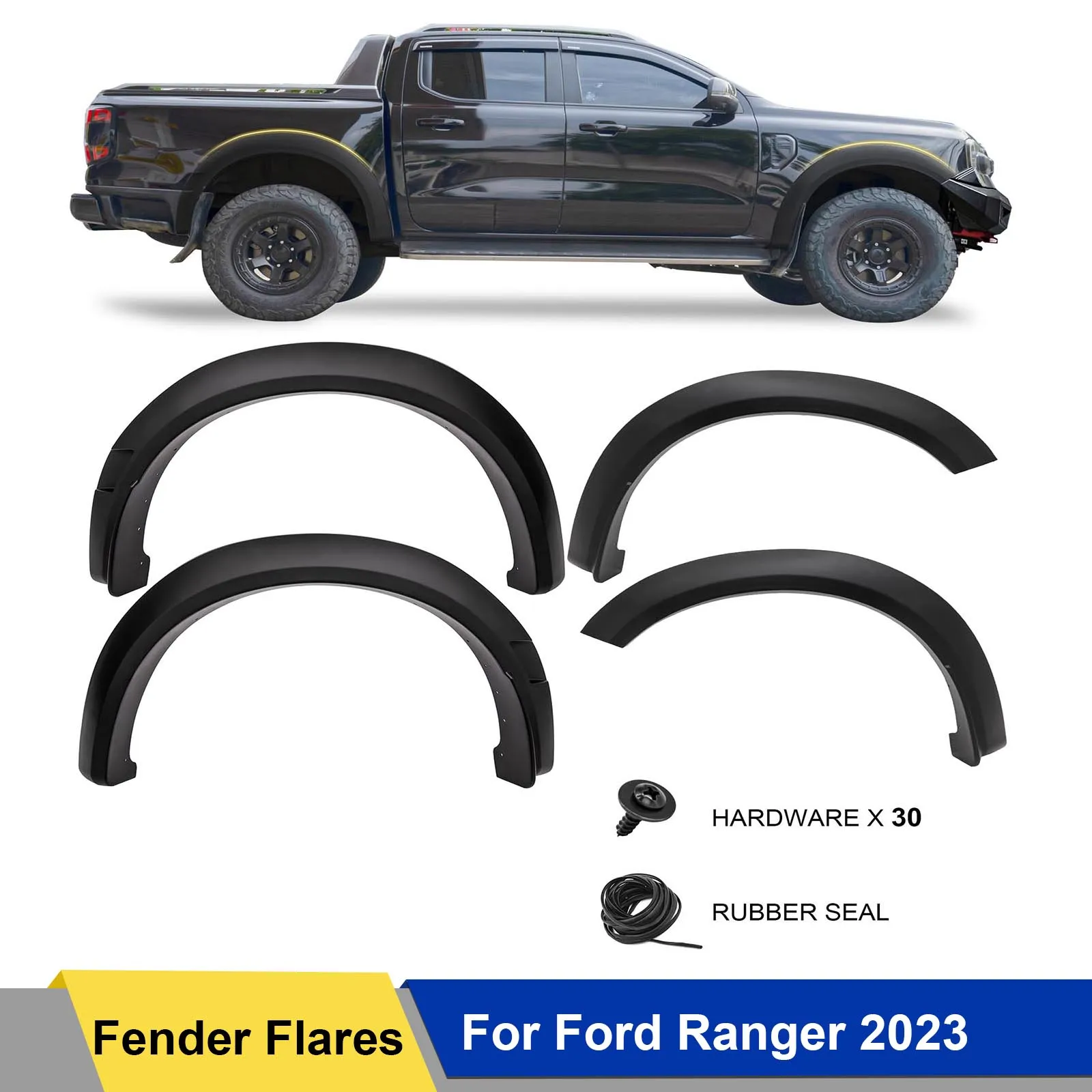 Fender Flares Wheel Arch Protector FOR Ford Ranger T9 2022 2023 Next