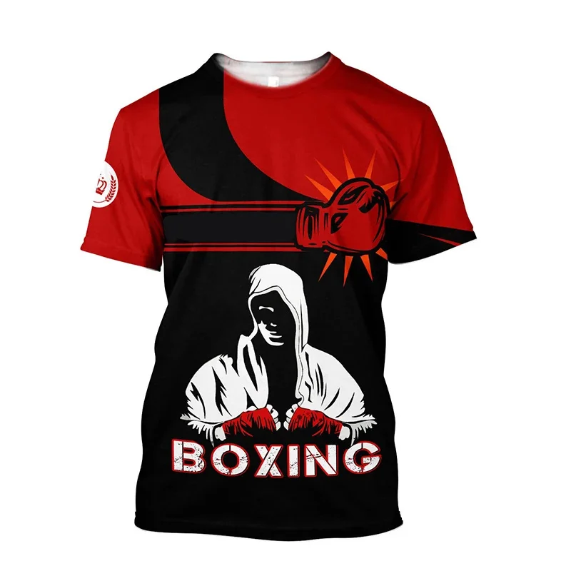 T-Shirt Homme Boxe Typographie Sport - Marque Threadrock - 100% Coton - Tailles S à 3XL - Neuf Avec Étiquette