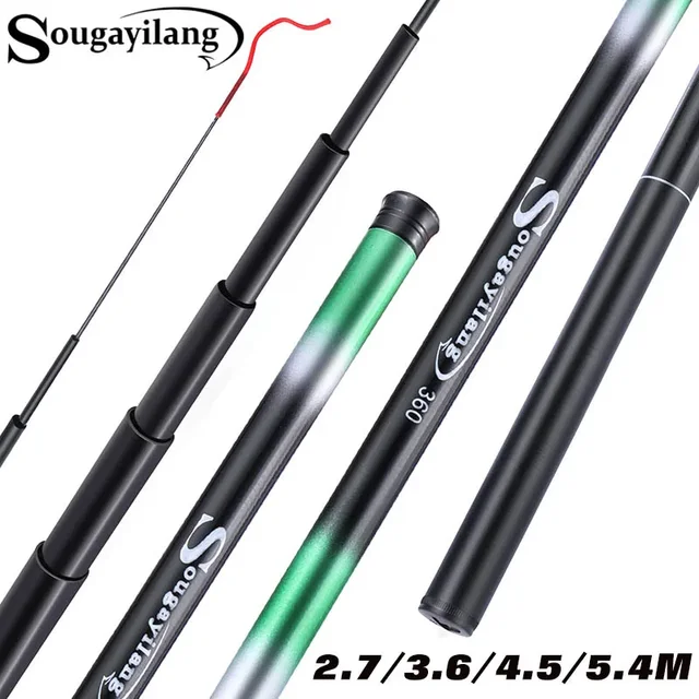 Sougayilang Carp Fishing Rod 2.7/3.6/4.5/5.4M Portable Ultra Light Telescopic Fishing Pole Max Drag 5Kg Fishing Tools 1