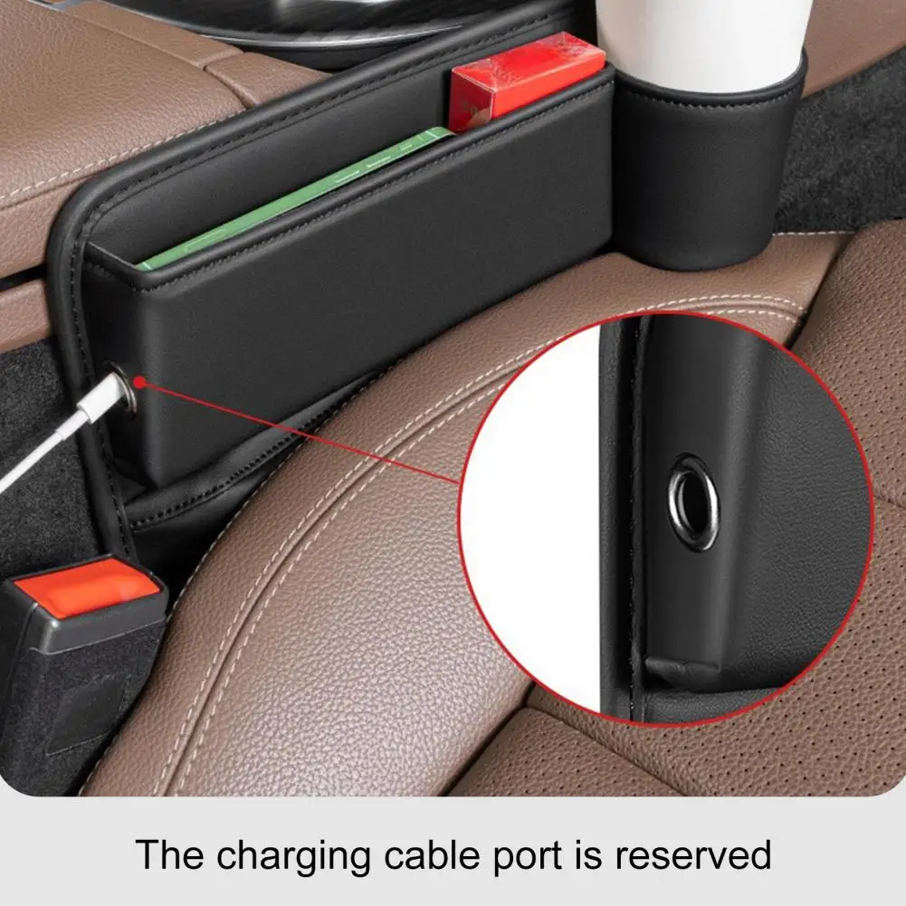 

Car Seats Gap Sponge Strip Adjustable Universal Car Seat Gap Filler Premium Faux Leather Front Seat Organizer for Extra for A