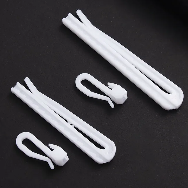 50 Ganci Per Tende Bianchi | Plastica, Regolabili In Altezza | Per Doccia E Finestre - Foto 5