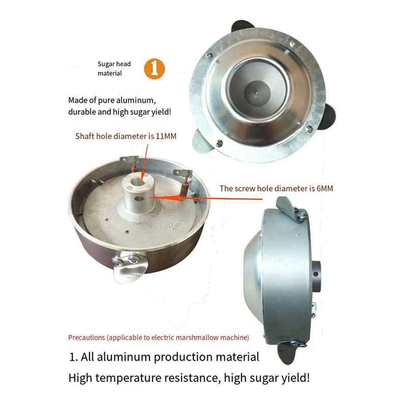 Sugar Header Candy Floss Cotton Candy Machine Boiler Outlet Device Rotate Parts For Cotton Maker-AC82