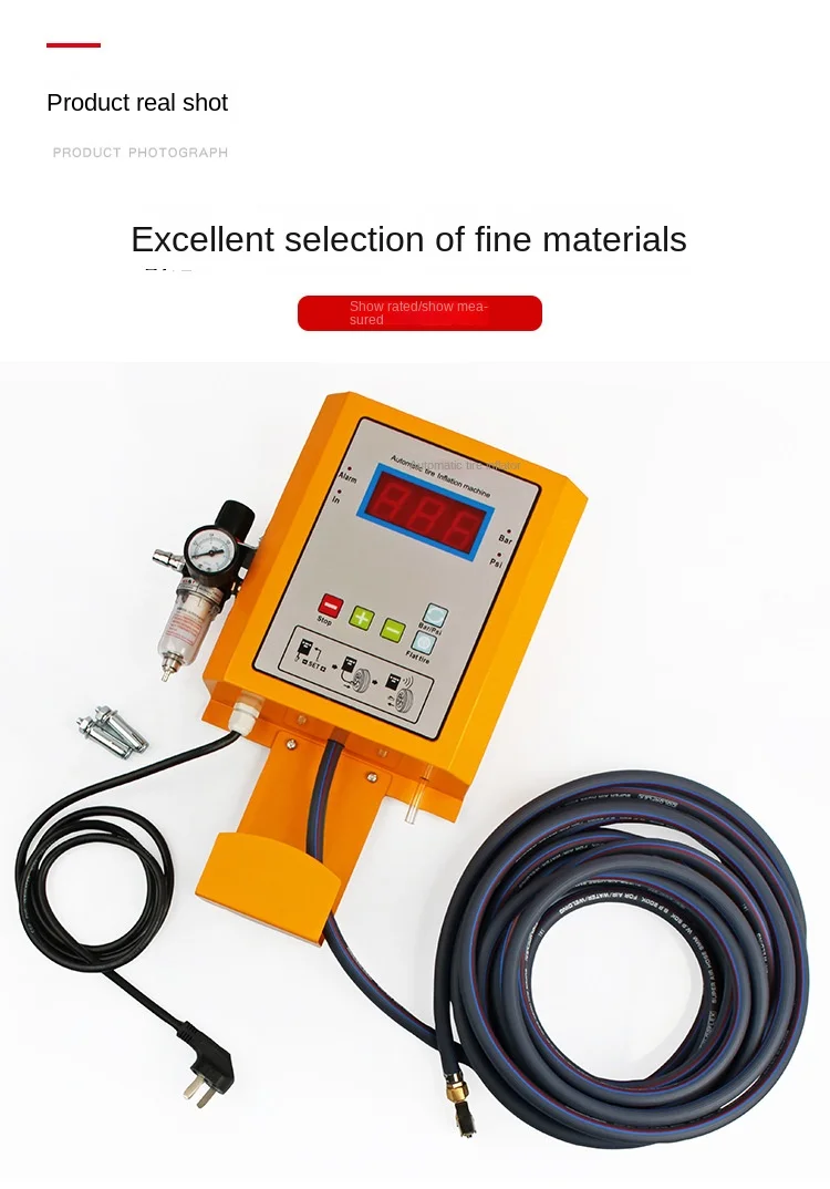 Wall-Mounted Fully Automatic Car Tire Shop Air Pump Tire Digital Display Air Fil