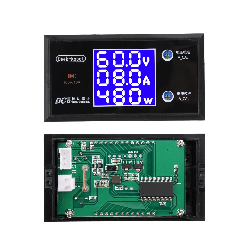 DC 0?100V, 10A LCD 디지털 전압계, 3자리 고정밀 전류계 및 전력계, 전자 수리 등에 적합합니다.
