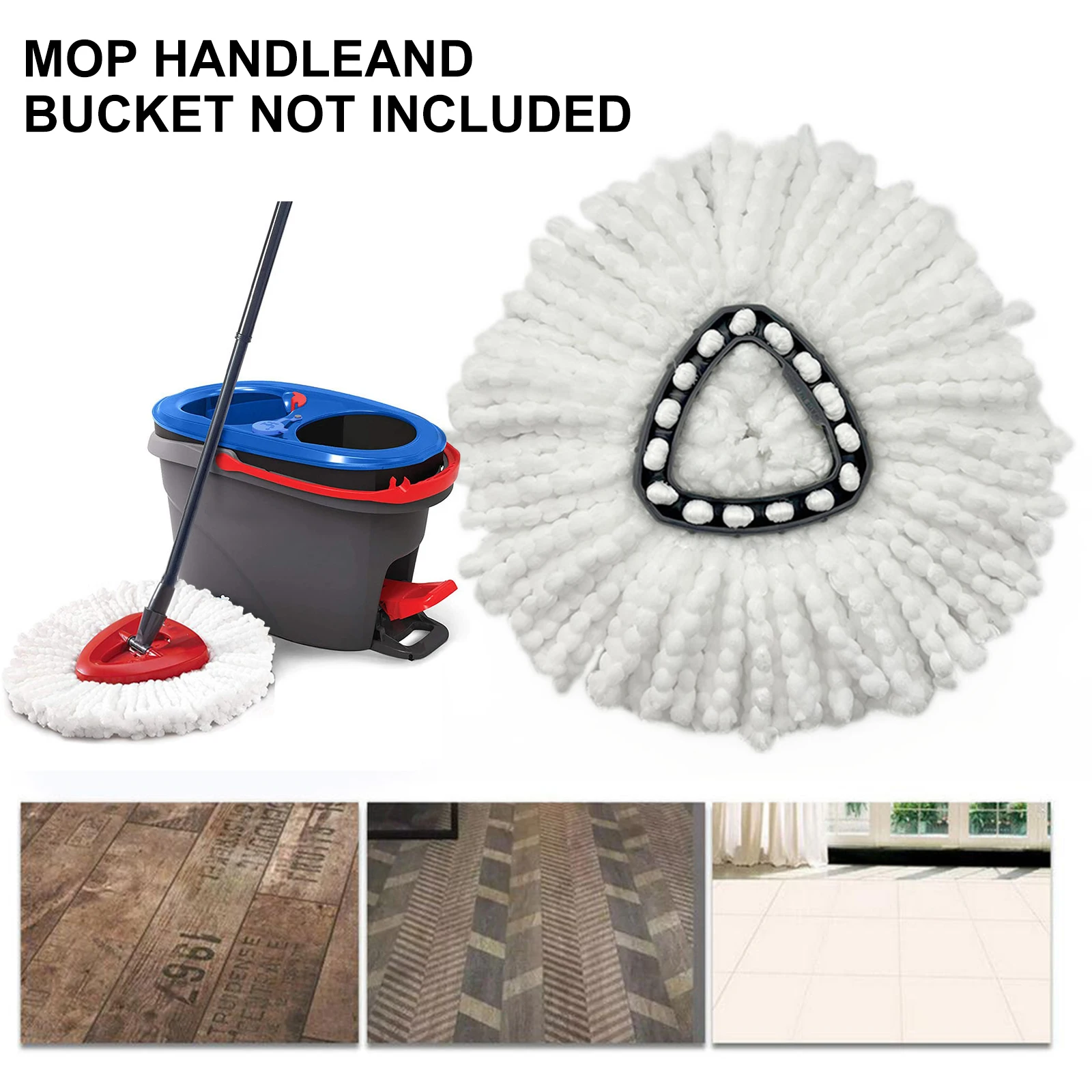 Mop Heads Replacement Easy Cleaning Floor Head Mop for O Cedar Triangle