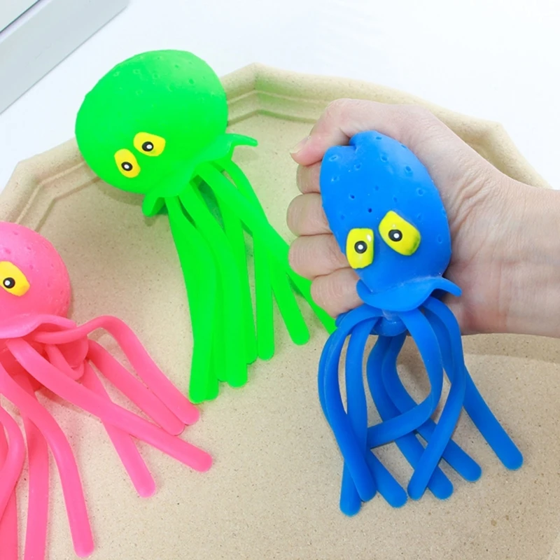 

Octopus Shape Toy Soft Sponge Animal Just Punch/Pinch Stress Relief Toy Water Toy Swimming Pool Water Toy