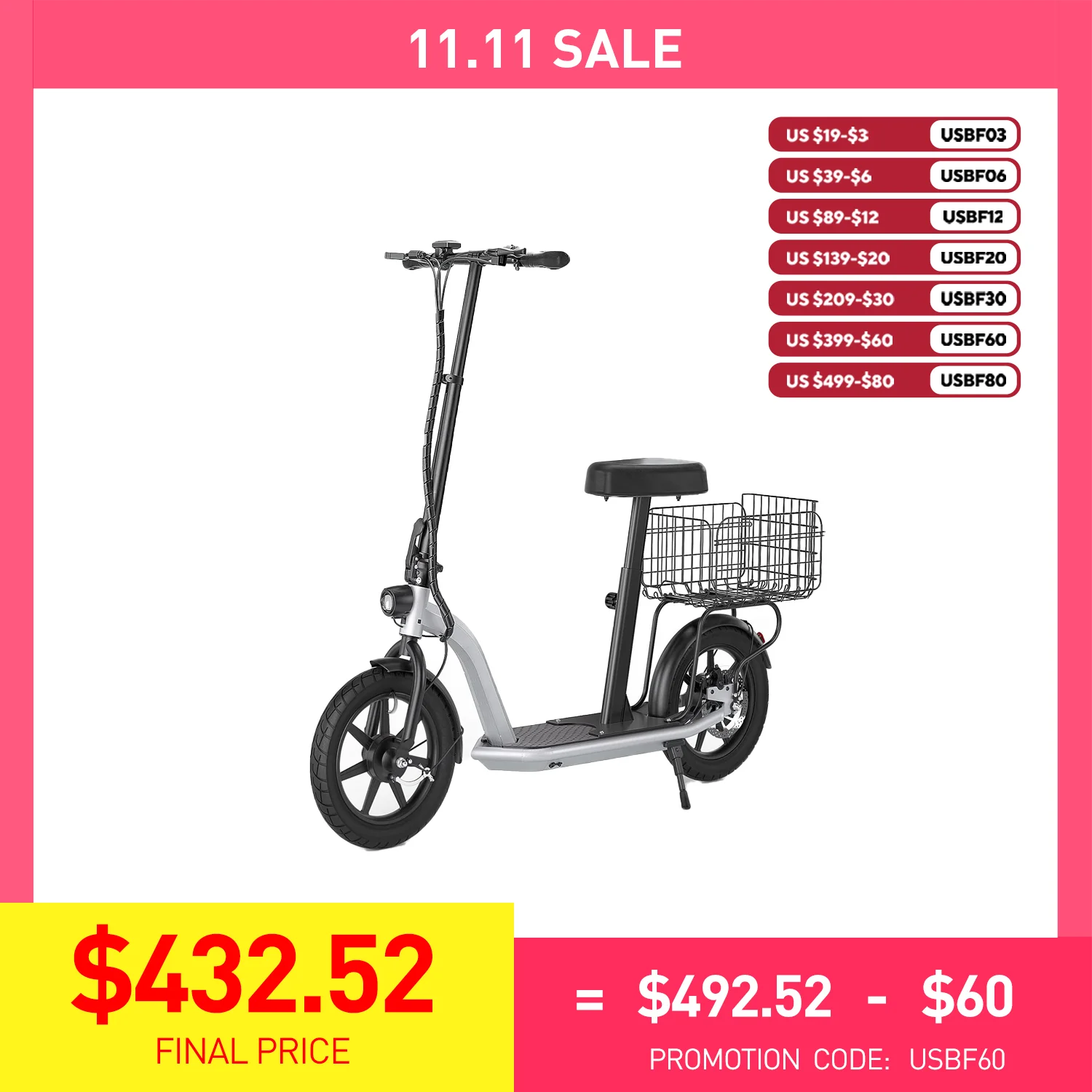 HIBOY 31 Miles Long Range & 22Mph Folding Commuter-Fat Tire Electric Scooter for Adults