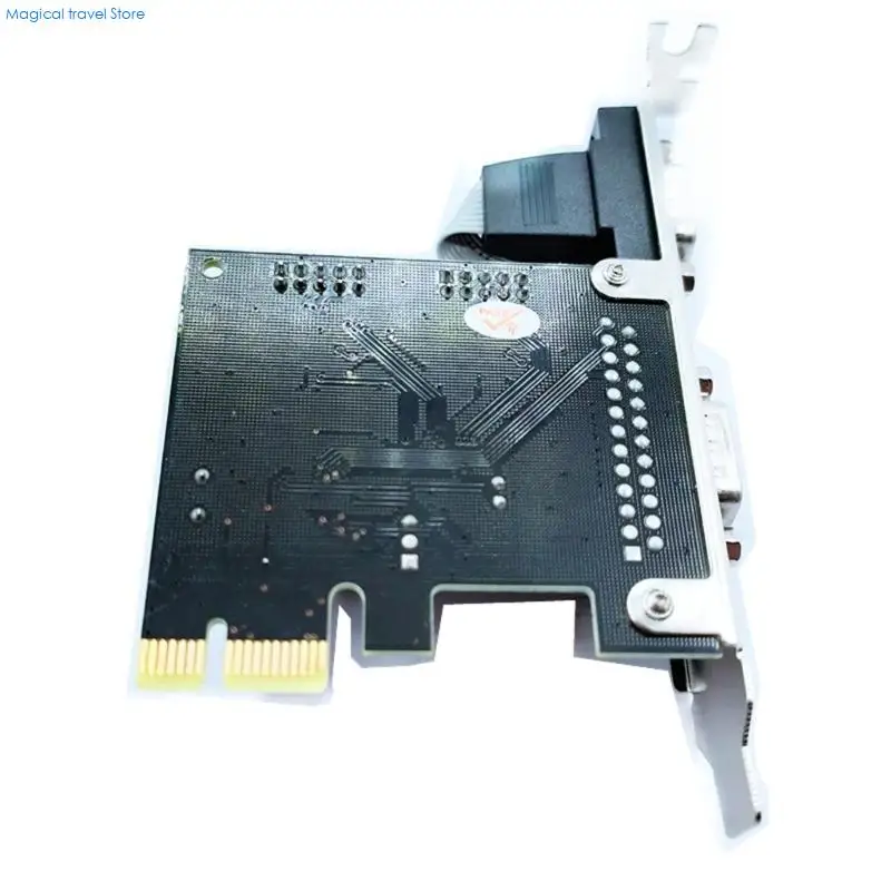 N2UB PCIe 확장 카드 2 포트 PCIE-산업용 9Pin COM RS232 변환기 어댑터 컨트롤러(데스크탑 PC용)