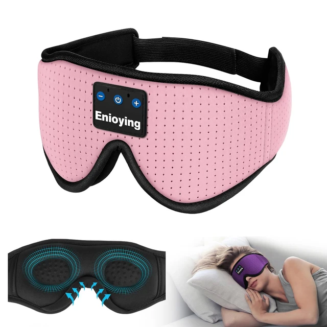Écouteurs de sommeil sans fil Bluetooth 5.2, bandeau respirant, 3D,  musique, masque oculaire, oreillettes pour dormir sur le côté - AliExpress