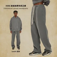 Straight-lined, Cashmere, solid color sweatpants 1