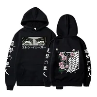 Fashion Anime Attack on Titan Eren Yeager Eyes Print Long Sleeve Hoodies Harajuku Cartoon Winter Casual Women Men Sweatshirts 1