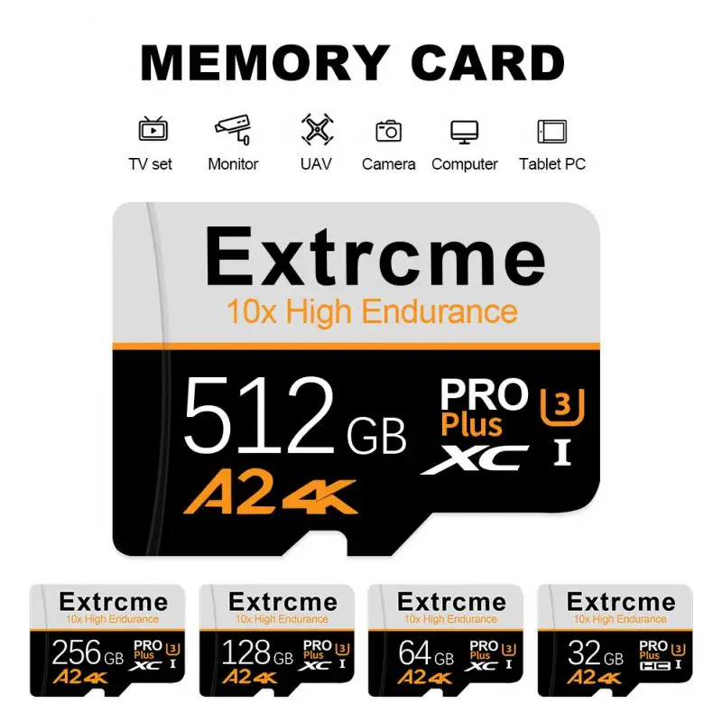 Micro Tf Sd Card 2Tb 1Tb Extreme Pro Uhs-I Scheda Di Memoria A2 U3 4K Flash Tf Micro Card 128Gb Per Steam Deck Camera Gopro Nintendo