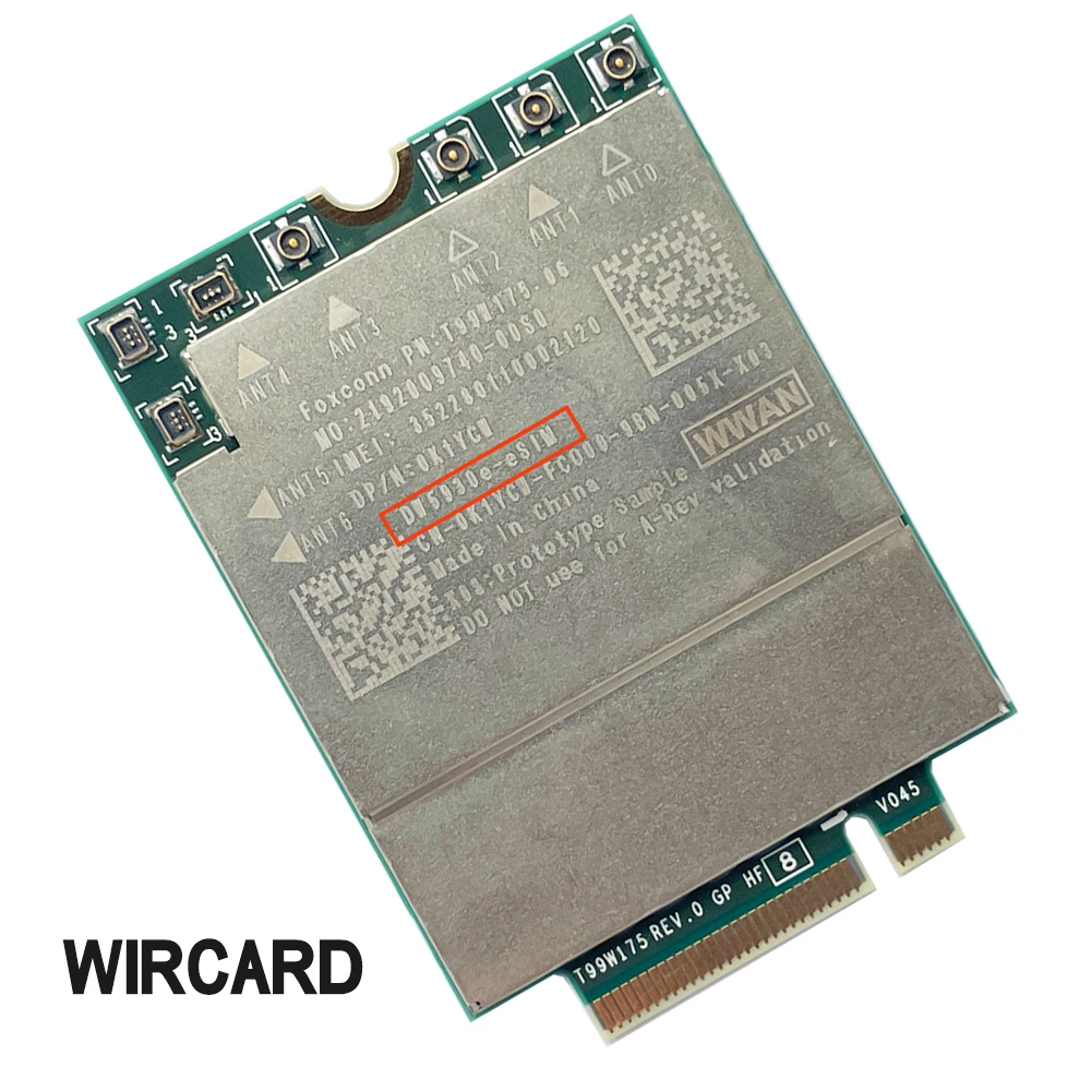 Módulo para Laptop Dell 1gbps Cat 16 Dell Latitude 5430 7330 7430 7760 7760 9420 9520 dp n 0k1ycw T99w175 Dw5930esim X55 Foxconn5g - Imagem 3