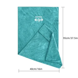 Ultra - Absorbent Microfiber Fitness Towel - Quick - Dry & Odor - Resistant - 40x95cm (Cyan)