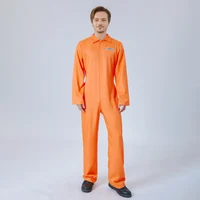 Family Matching Jail Costumes Letter Print Long Sleeve Prison Jumpsuit For Adults Kids Role-Playing Party Cosplay Long Romper 2
