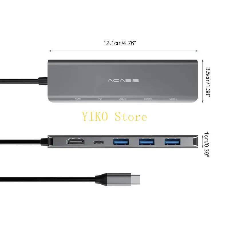 K32C USB 허브 어댑터 멀티 PC 노트북 노트북 수신기용 5 포트 분배기