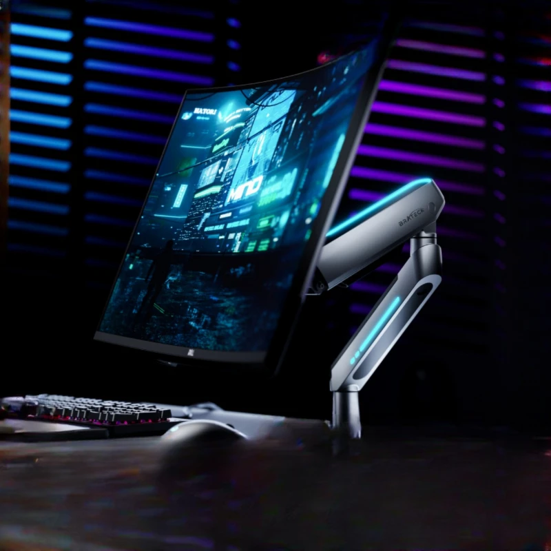 

Computer monitor bracket, Cyber bracket, RGB lamp effect, telescopic rotation, high load-bearing frame
