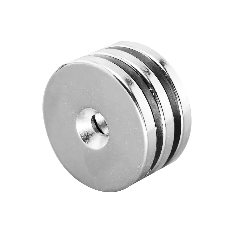 강력한 자석 네오디뮴 디스크 자석, 라운드 카운터 싱크 자석, 40x5-6mm 구멍, 40x5-6mm
