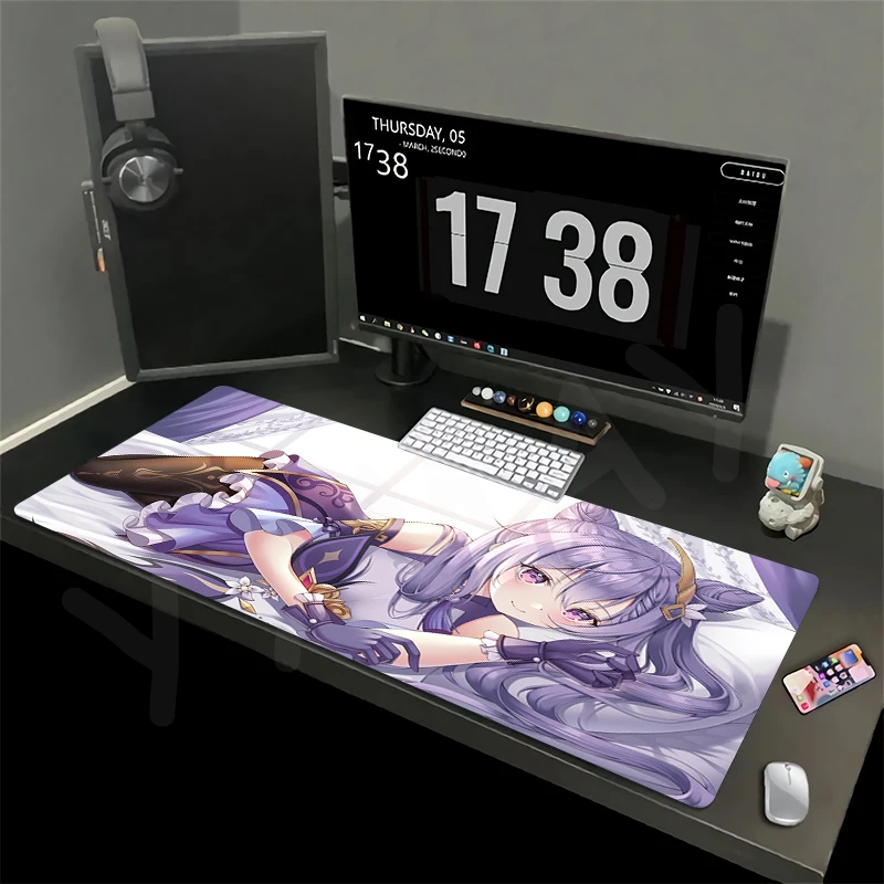 

Large Mousepad Waterproof Gamer Mousepads Keyboard Mat Desk Rug Genshin Pc HD Desk Mats Company Mouse Pad For Gift