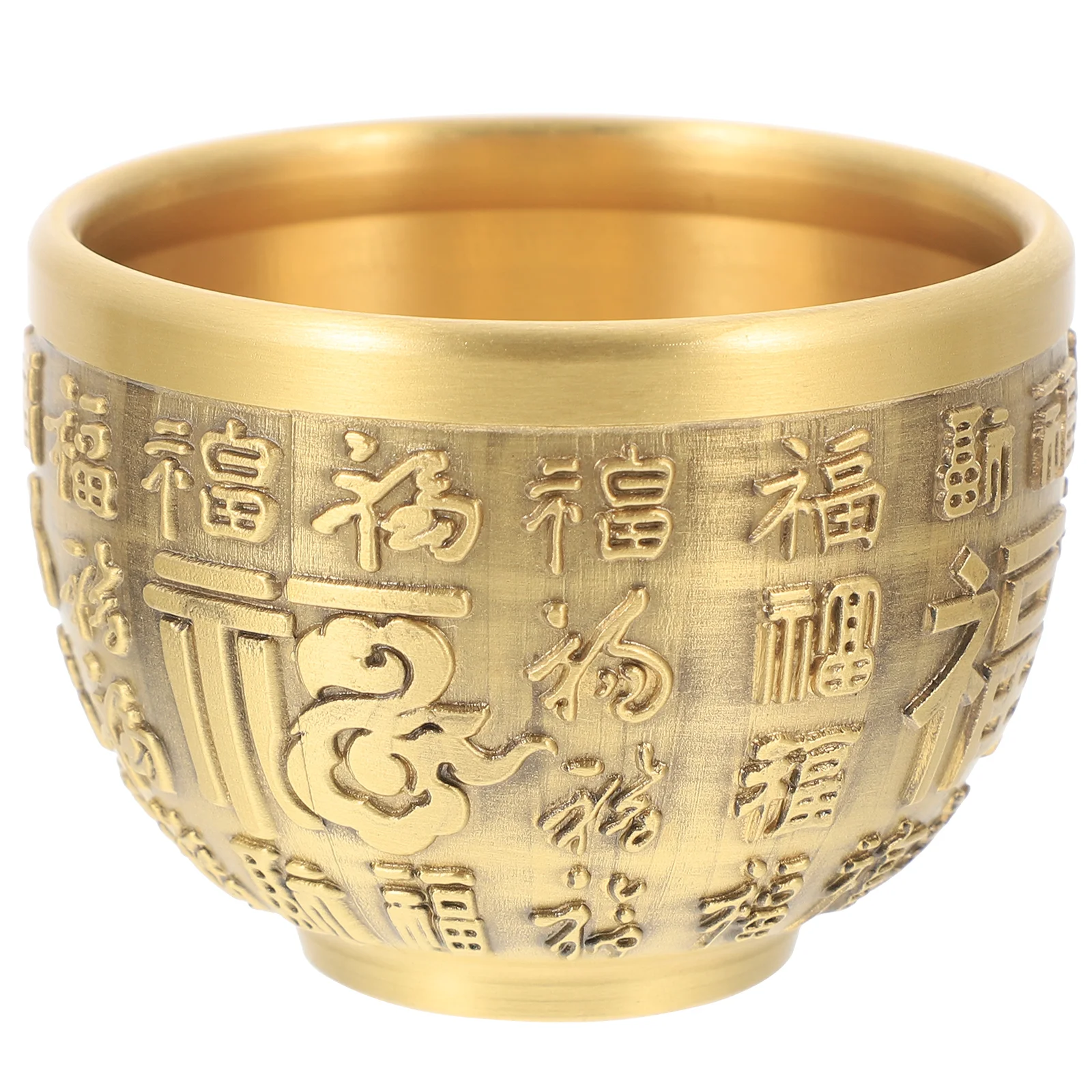 

Treasure Bowl Brass Ornaments Office Home Decor Chinese Fortune Golden Basin Offering
