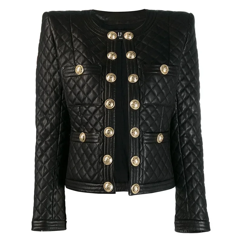 

100% Genuine Leather Jacket Women Real Sheepskin Jackets Female Autumn Vintage Short Small Fragrance Coats Lady Casual Outerwear
