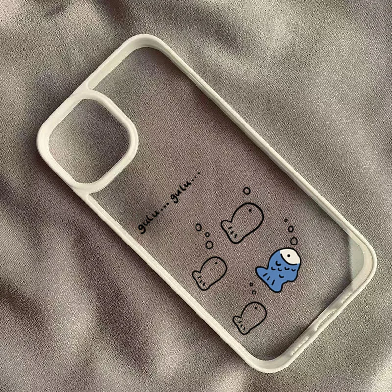 Charming Fish Cat Lovers Phone Case - Adorable Design Cover