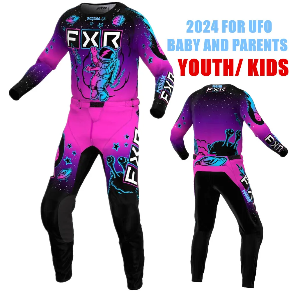 24YOUTHPodiumFXRPurpleKidsMXGearSetOffRoadKitChildren