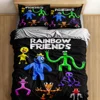 Graffiti Rainbow Friends Cartoon Duvet Cover UK Single Double King US Twin Full Queen Size Bed Linen Set 2