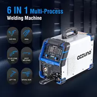 AZZUNO Aluminum 250Amp MIG Welder,6 in 1 Gas MIG/Spool Gun Compatible Welding Machine 110V/220V 2