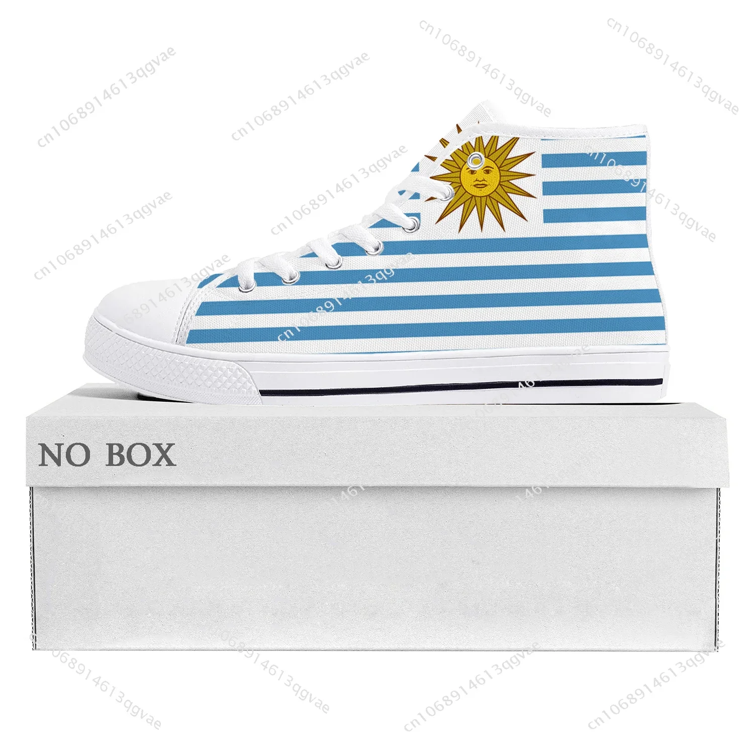 Uruguayan Flag High Top High Quality Sneakers Mens Womens Teenager Canvas Sneaker Uruguay Casual Couple Shoes Custom Shoe