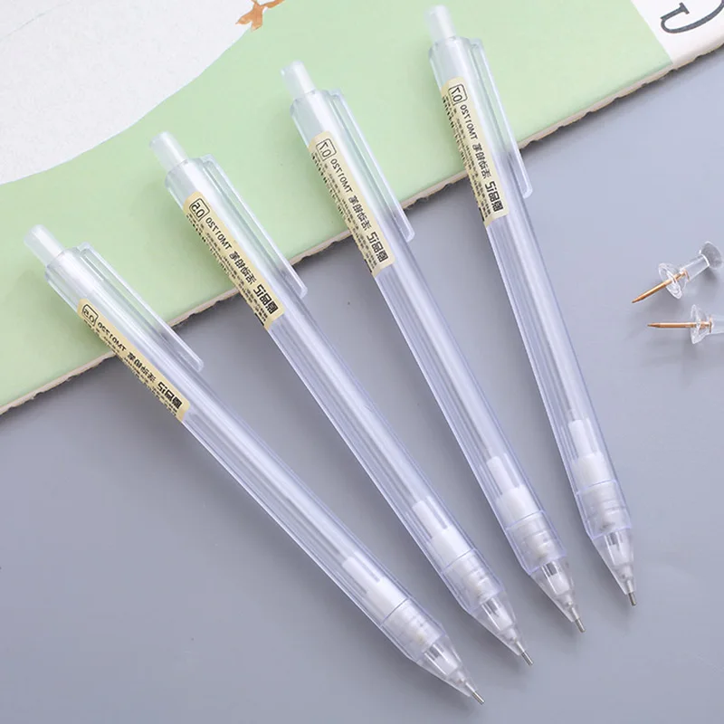 

0.5mm 0.7mm Automatic Pencil Lead Plastic Transparent Mechanical Pencil Black Colorful Refill Drawing Writing Propelling Pencil