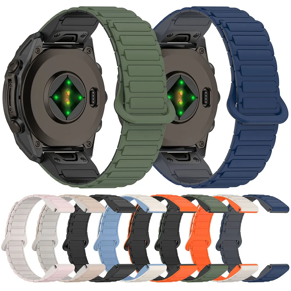 Versatile Magnetic Silicone Strap for Smartwatches - Multiple Width Options