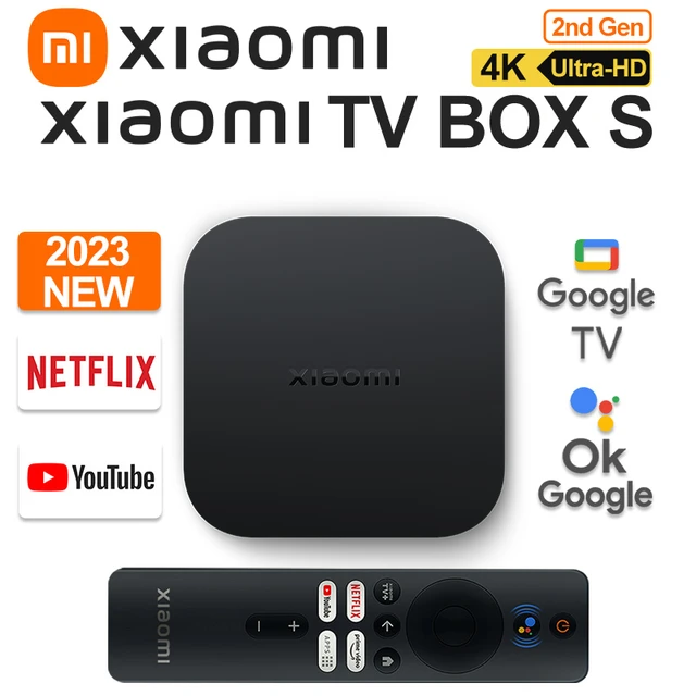 Global Version Xiaomi Mi TV Box S 2nd Gen 4K Dolby Ultra HD Android TV WiFi  Google TV Netflix Smart TV Mi Box 4 Media Player - AliExpress