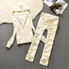 Women's Velvet Tracksuit Two Piece Set 2025 Spring Autumn Women's Zipper Jacket and Slant Pockets Pants Casual Outfit 3