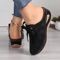 New Summer Shoes Classic Retro Baotou Slippers Fashionable Hollow Design Wedge Slippers Comfortable Outdoor Beach Shoes - Image 4