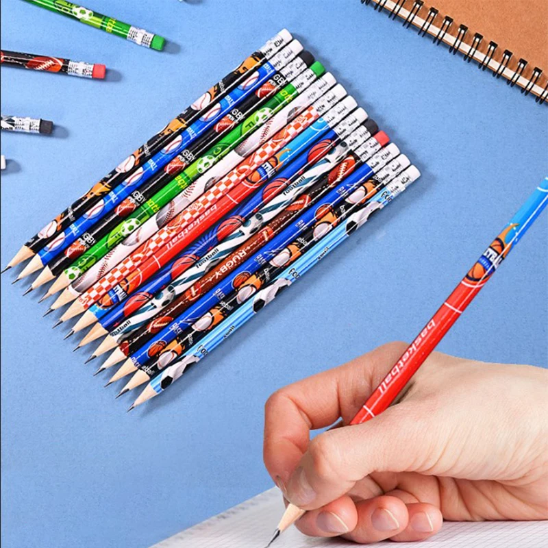 

12Pcs Football Theme Party Painting Writing HB Pencils For Kids Boy Birthday Party Favors Back To School Gift Pinata Fillers