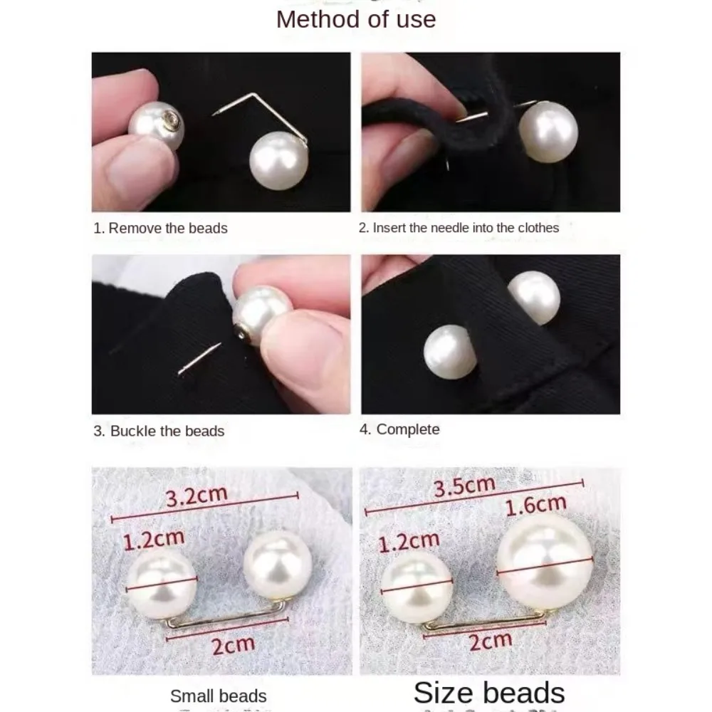 Pearl Brooch Detachable Waist Clip Accessories for Women