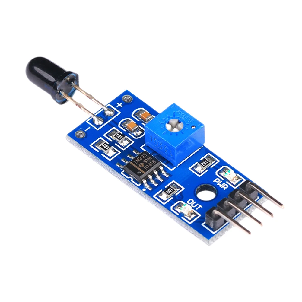 4 Pin IR Flame Detection Sensor Module 3.3V-5V Fire Detector Infrared Receiver Module Sensitivity Adjustable for Arduino DIY Kit