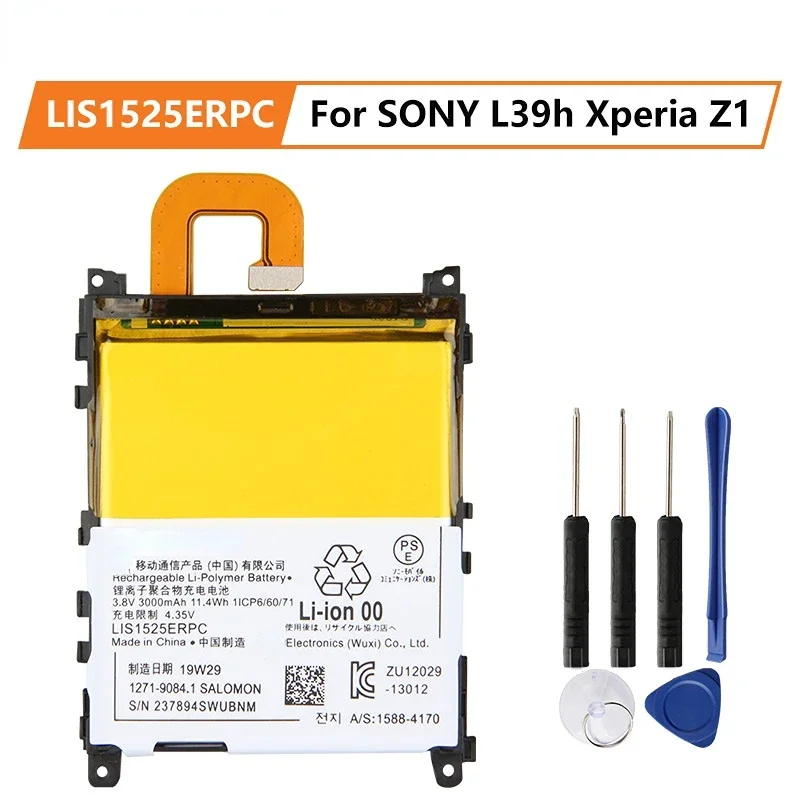 Сменная батарея для SONY L39h Xperia Z1 Honami SO-01F C6902 C6903 LIS1525ERPC 3000 мАч, аккумуляторная батарея для телефона