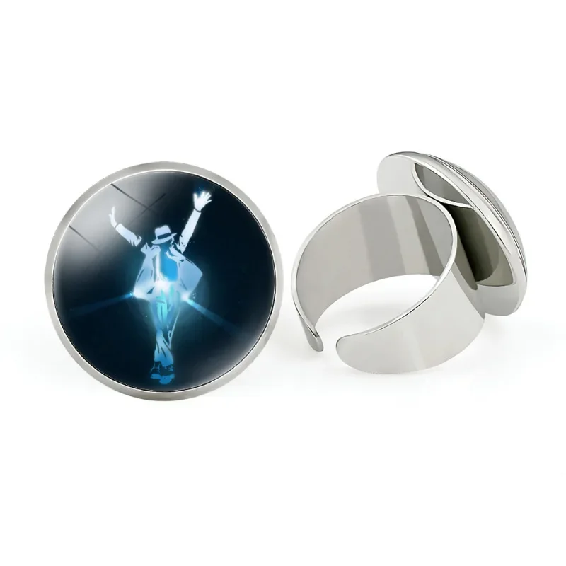 Adjustable Open Ring Michael Jackson Rock Singer Style Metal Ring Fashionable Jewelry Accessory from Mainland China