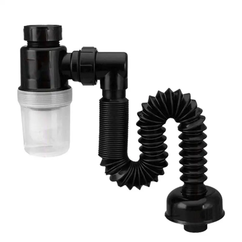 Flexible Drain Pipe Kitchen Sink Universal Plastic Wash Basin Pipe Sink Sewer Tube Anti Odor Washing Machine Anti Blockage Gaget 1080° rotatable faucet spray head sink faucet aerator universal splash filter nozzle flexible tap sprayer for kitchen bathroom